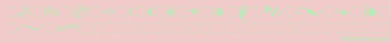 AtlantixOrnamentsSsi Font – Green Fonts on Pink Background