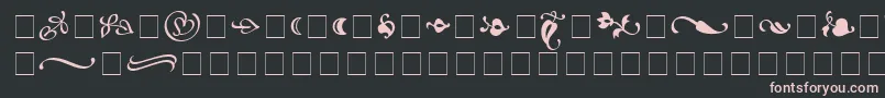fuente AtlantixOrnamentsSsi – Fuentes Rosadas Sobre Fondo Negro