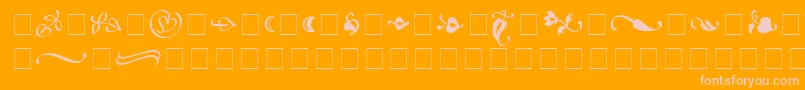 AtlantixOrnamentsSsi Font – Pink Fonts on Orange Background