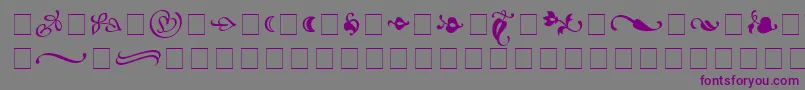 Шрифт AtlantixOrnamentsSsi – фиолетовые шрифты на сером фоне