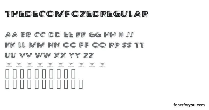 Schriftart ThedecompozedRegular (108665) – Alphabet, Zahlen, spezielle Symbole
