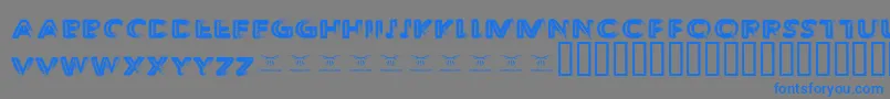 ThedecompozedRegular Font – Blue Fonts on Gray Background