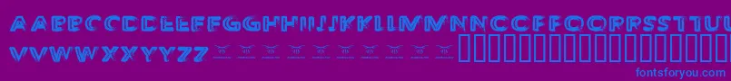 ThedecompozedRegular Font – Blue Fonts on Purple Background