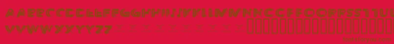 ThedecompozedRegular Font – Brown Fonts on Red Background