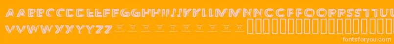 ThedecompozedRegular Font – Pink Fonts on Orange Background