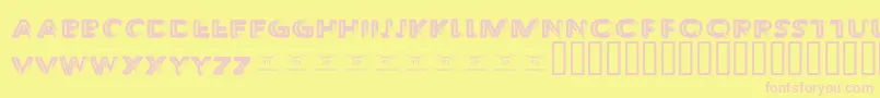 ThedecompozedRegular Font – Pink Fonts on Yellow Background
