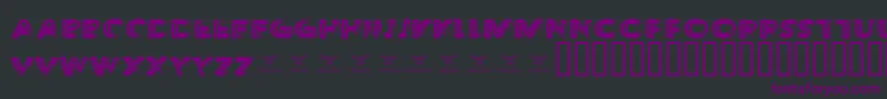 Czcionka ThedecompozedRegular – fioletowe czcionki na czarnym tle
