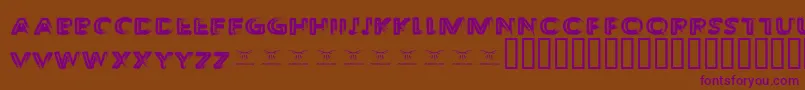 ThedecompozedRegular Font – Purple Fonts on Brown Background