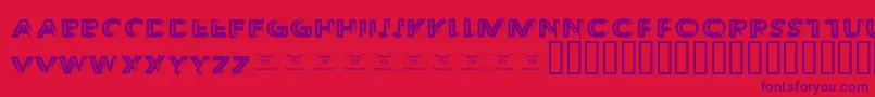 ThedecompozedRegular Font – Purple Fonts on Red Background