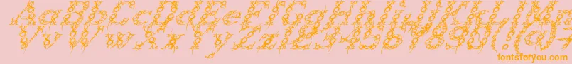 fuente TribouItalic – Fuentes Naranjas Sobre Fondo Rosa