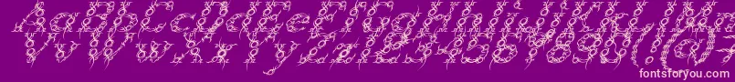 Weitere Informationen zur TribouItalic-Schriftart TribouItalic-Schriftart – Rosa Schriften auf violettem Hintergrund