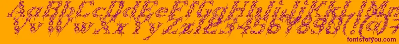 TribouItalic Font – Purple Fonts on Orange Background