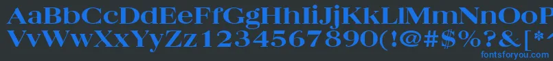 QuantasBroadExtraboldRegular Font – Blue Fonts on Black Background