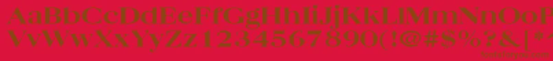 QuantasBroadExtraboldRegular Font – Brown Fonts on Red Background