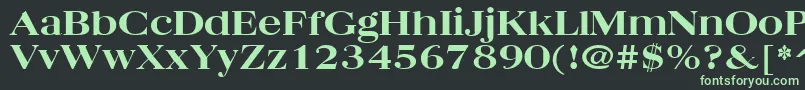 QuantasBroadExtraboldRegular Font – Green Fonts on Black Background