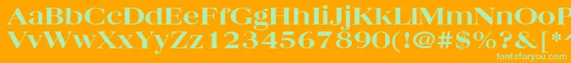 QuantasBroadExtraboldRegular Font – Green Fonts on Orange Background