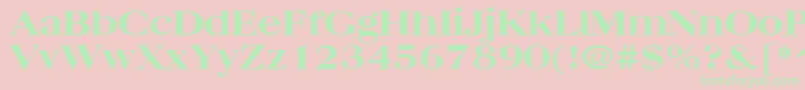 QuantasBroadExtraboldRegular Font – Green Fonts on Pink Background