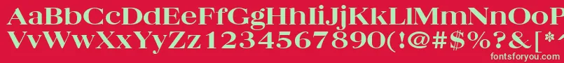 QuantasBroadExtraboldRegular Font – Green Fonts on Red Background