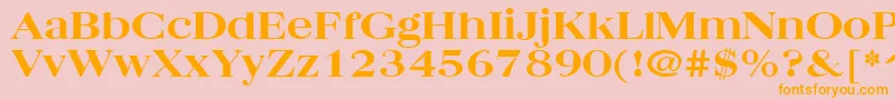 QuantasBroadExtraboldRegular Font – Orange Fonts on Pink Background