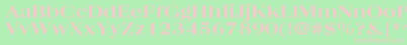 QuantasBroadExtraboldRegular Font – Pink Fonts on Green Background