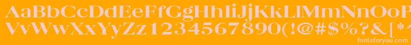 QuantasBroadExtraboldRegular Font – Pink Fonts on Orange Background