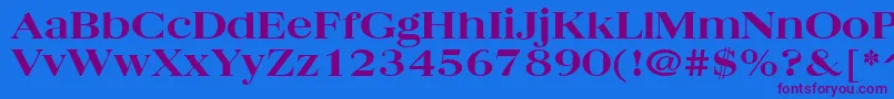 QuantasBroadExtraboldRegular Font – Purple Fonts on Blue Background