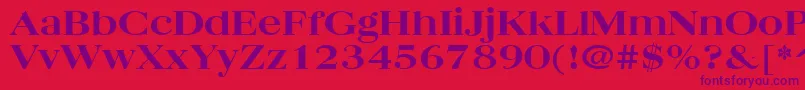 QuantasBroadExtraboldRegular Font – Purple Fonts on Red Background