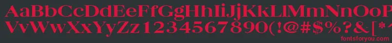 QuantasBroadExtraboldRegular Font – Red Fonts on Black Background