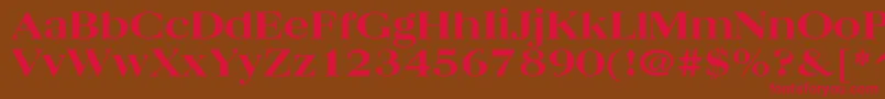 QuantasBroadExtraboldRegular Font – Red Fonts on Brown Background