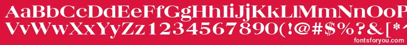 QuantasBroadExtraboldRegular Font – White Fonts on Red Background