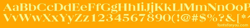 QuantasBroadExtraboldRegular Font – Yellow Fonts on Orange Background