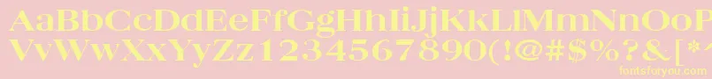 QuantasBroadExtraboldRegular Font – Yellow Fonts on Pink Background