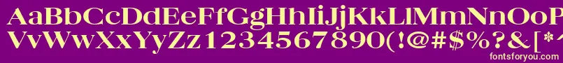QuantasBroadExtraboldRegular Font – Yellow Fonts on Purple Background