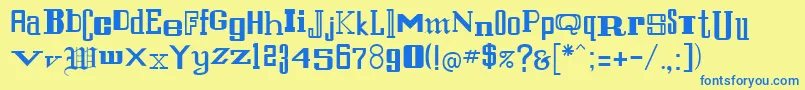 StfrancisRegular Font – Blue Fonts on Yellow Background