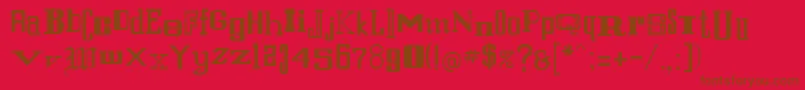 フォントStfrancisRegular – 赤い背景に茶色の文字