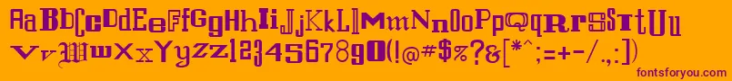 StfrancisRegular Font – Purple Fonts on Orange Background