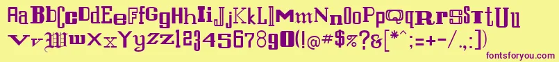 StfrancisRegular Font – Purple Fonts on Yellow Background