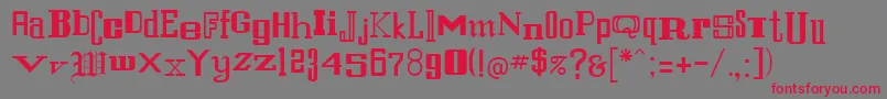 StfrancisRegular Font – Red Fonts on Gray Background