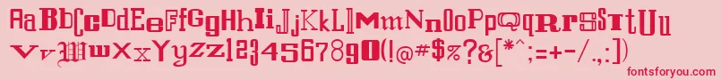 StfrancisRegular Font – Red Fonts on Pink Background