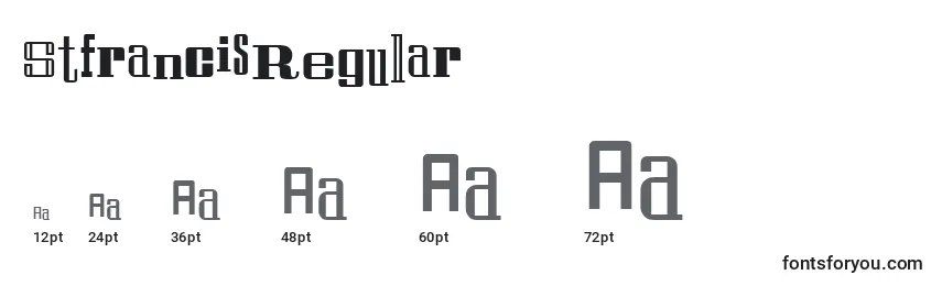 StfrancisRegular Font Sizes