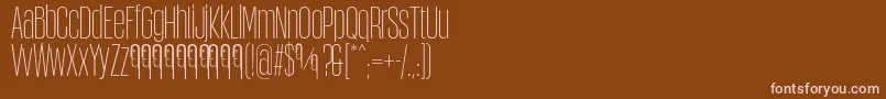 ObcecadaSansFfp Font – Pink Fonts on Brown Background
