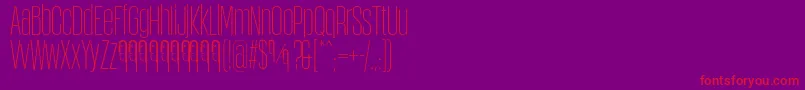 ObcecadaSansFfp-Schriftart – Rote Schriften auf violettem Hintergrund