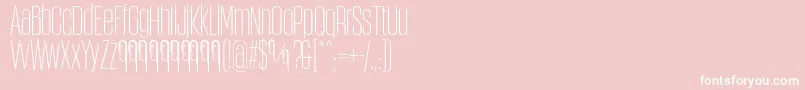 Шрифт ObcecadaSansFfp – белые шрифты на розовом фоне