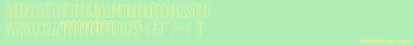 ObcecadaSansFfp-fontti – keltaiset fontit vihreällä taustalla