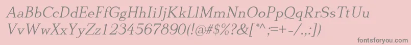 DionisiiotfLightItalic Font – Gray Fonts on Pink Background