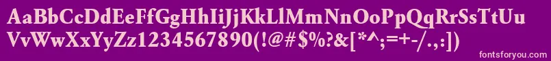 Urwgaramondtextbolnar Font – Pink Fonts on Purple Background