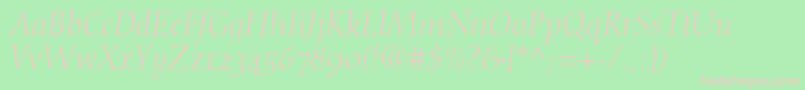 DiotimaItalicOldstyleFigures Font – Pink Fonts on Green Background