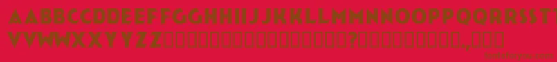 JerkReg Font – Brown Fonts on Red Background