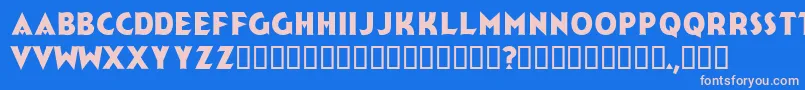 JerkReg Font – Pink Fonts on Blue Background