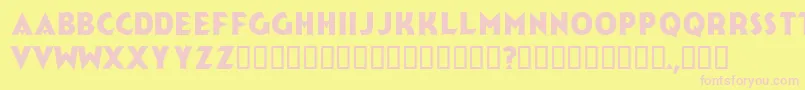 JerkReg Font – Pink Fonts on Yellow Background